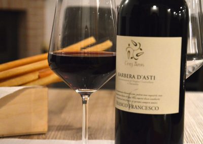 Degustazione vino rosso Franco Francesco